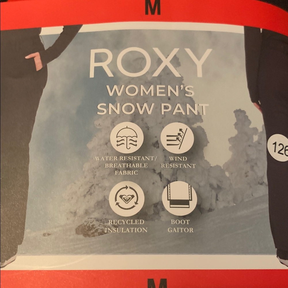 NWT Roxy Black Snow Pants (medium) - Picture 6 of 8